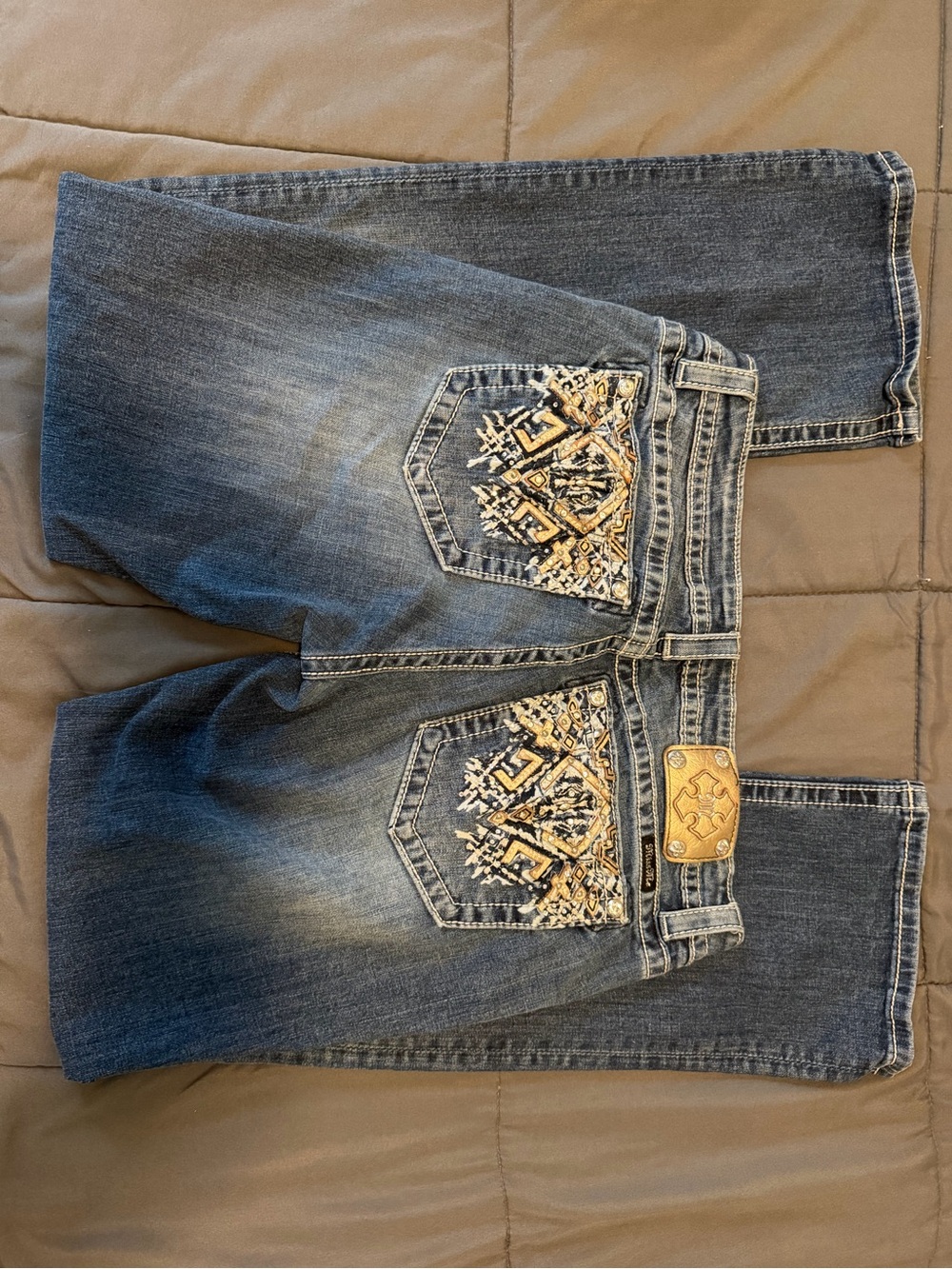 Miss Me Boot-Cut Jeans with Embroidered Back Pockets
